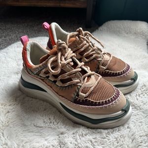 FARM RIO Colorful Zigzag Platform Sneakers